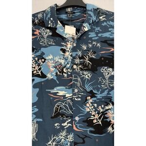 forever 21 Rayon Short Sleeve Button Hawaii Shirt Flower Cactus Print 2XL Soft